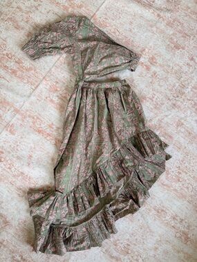 Cleobella Pink and Green Printed Waistband Skirt